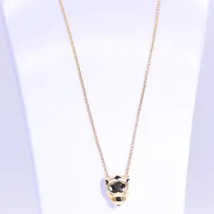 Cartier Panthere 18k Yellow Gold, Enamels and Sapphire Necklace