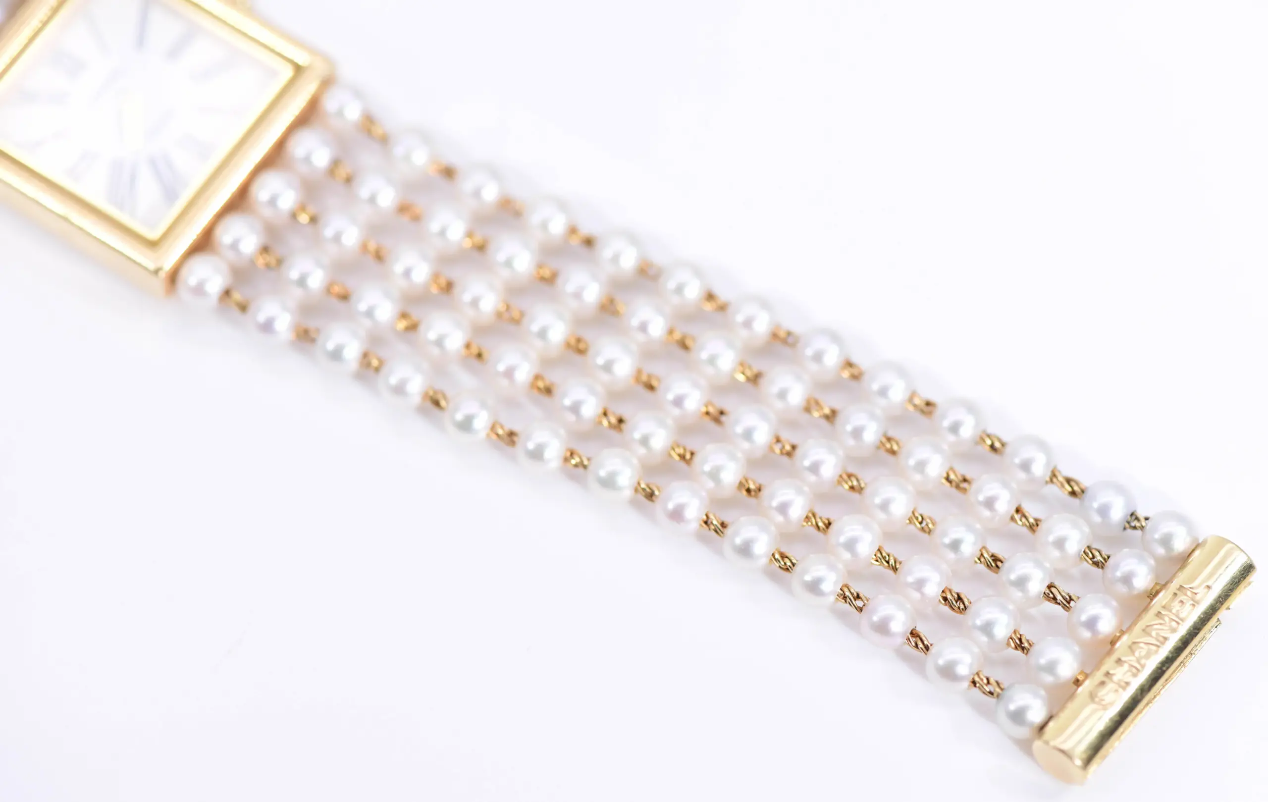 Chanel Mademoiselle Pearl Watch White Pearl & Yellow Gold