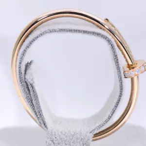 Cartier Juste un Clou 18k Yellow Gold and 0.53ct Diamond Bracelet Size 15