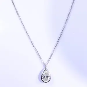 Tiffany & Co. 1 ct Solitaire Diamond Pendant Necklace Platinum