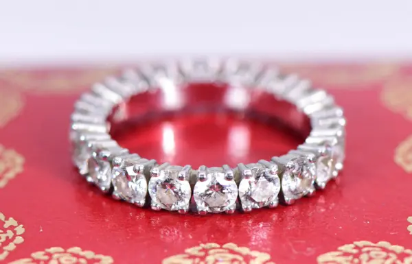 Cartier Destinee Eternity Ring 2.84ct Diamonds and Platinum