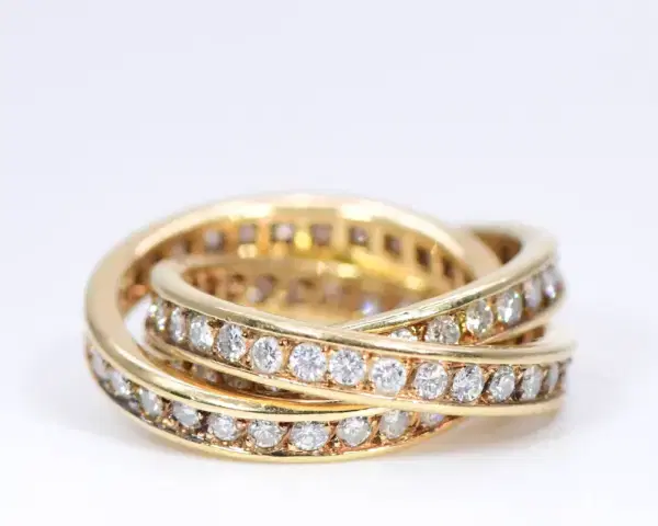 Cartier Trinity Eternity Ring Diamond and 18k Yellow Gold