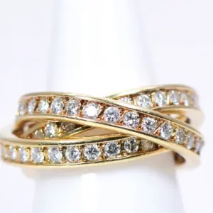 Cartier Trinity Eternity Ring Diamond and 18k Yellow Gold