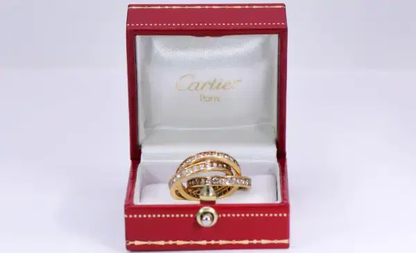 Cartier Trinity Eternity Ring Diamond and 18k Yellow Gold