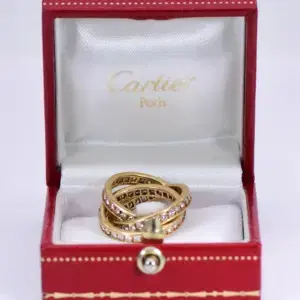 Cartier Trinity Eternity Ring Diamond and 18k Yellow Gold