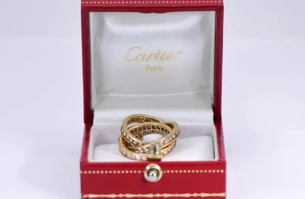 Cartier Trinity Eternity Ring Diamond and 18k Yellow Gold