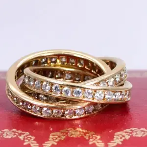 Cartier Trinity Eternity Ring Diamond and 18k Yellow Gold