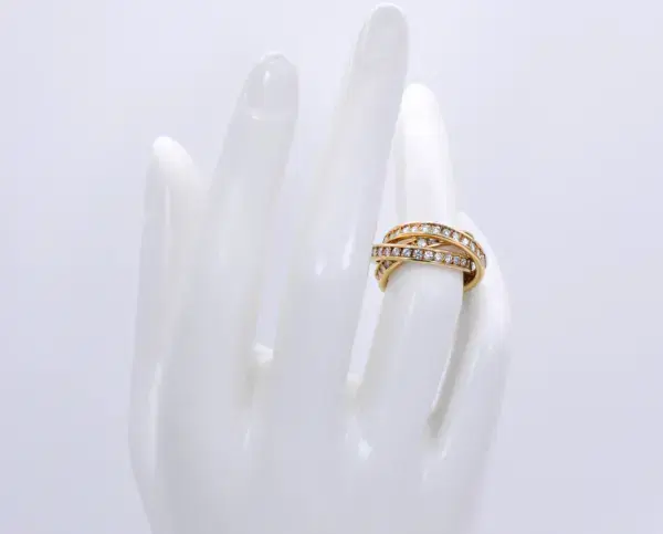 Cartier Trinity Eternity Ring Diamond and 18k Yellow Gold
