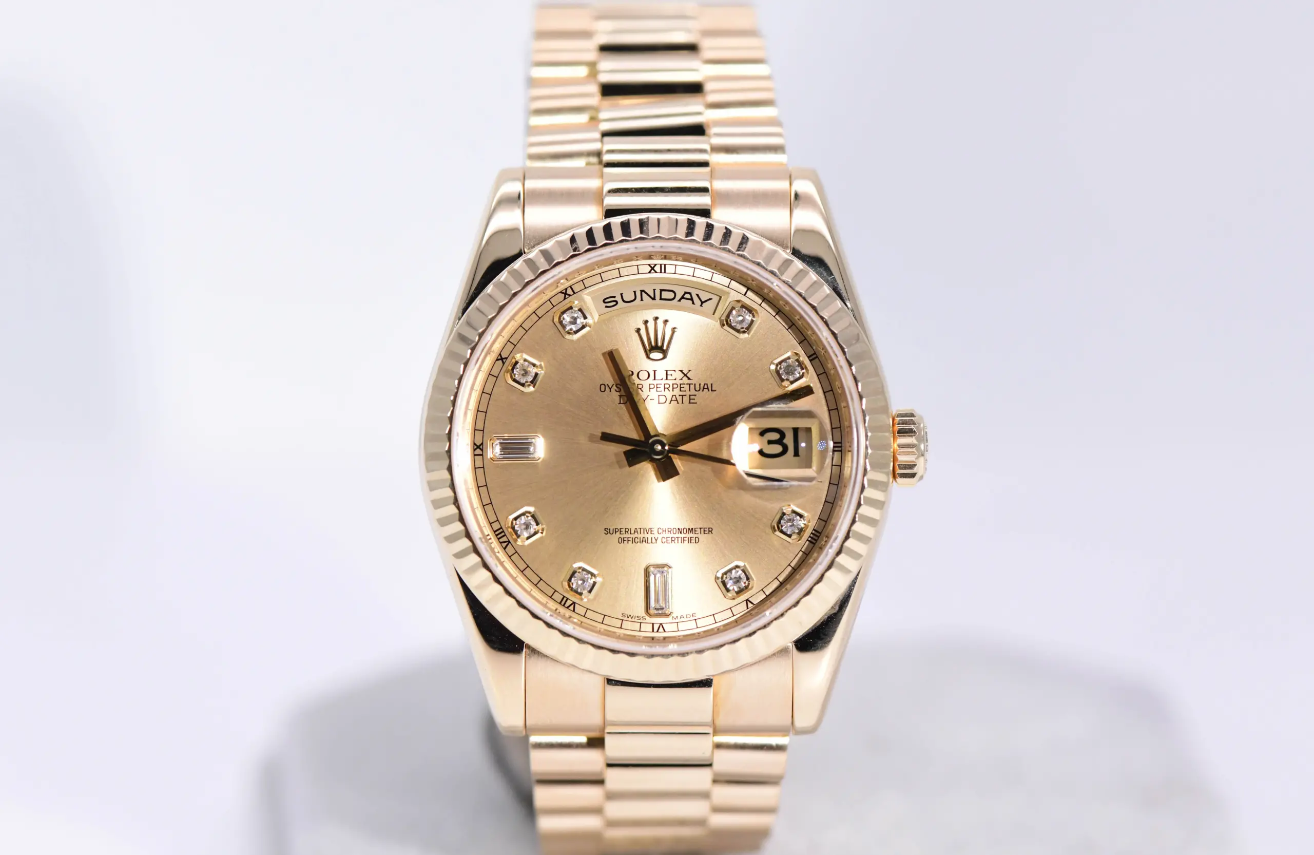 Rolex Oyster Perpetual Day-Date 36mm 118238 Diamond 18k Gold