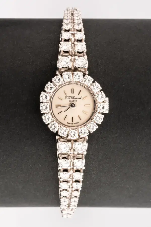 Chopard Vintage Cocktail Watch 2ct Diamond 18k White Gold
