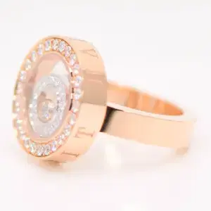 Chopard ‘Happy Sport’ 18k White and Yellow Gold Ring