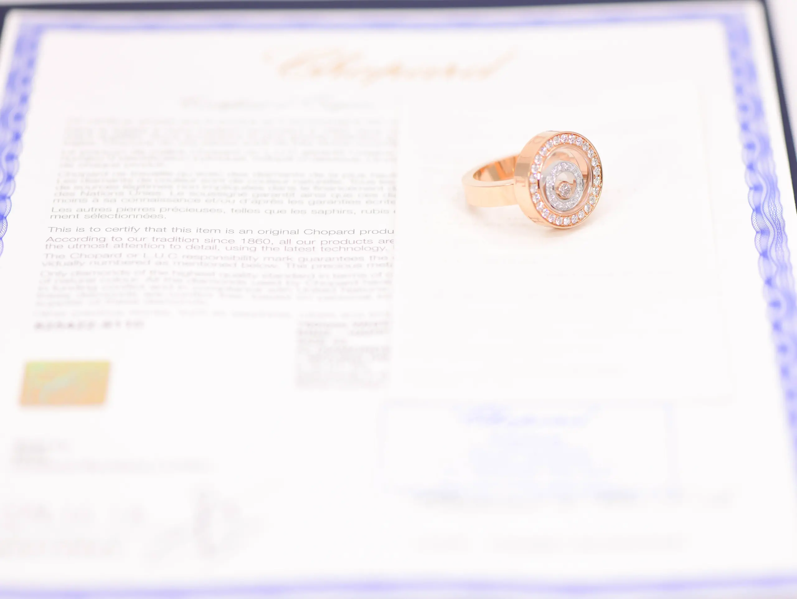 Chopard ‘Happy Sport’ 18k White and Yellow Gold Ring
