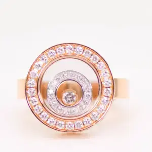 Chopard ‘Happy Sport’ 18k White and Yellow Gold Ring