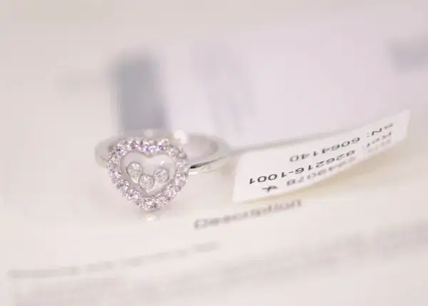 Chopard ‘Happy Diamonds’ 18k White Gold Heart Ring