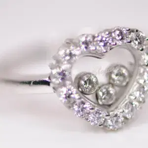 Chopard ‘Happy Diamonds’ 18k White Gold Heart Ring