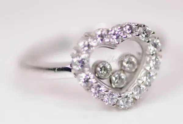 Chopard ‘Happy Diamonds’ 18k White Gold Heart Ring