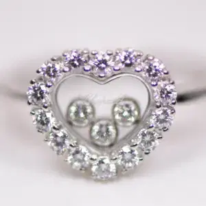 Chopard ‘Happy Diamonds’ 18k White Gold Heart Ring