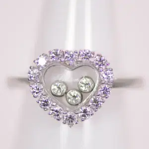 Chopard ‘Happy Diamonds’ 18k White Gold Heart Ring