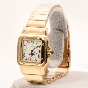 Cartier Santos Galbee Moonphase 29mm 18k Yellow Gold Watch