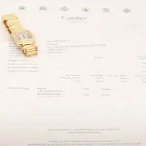 Cartier Tank Francaise Diamond Watch 20mm Yellow Gold