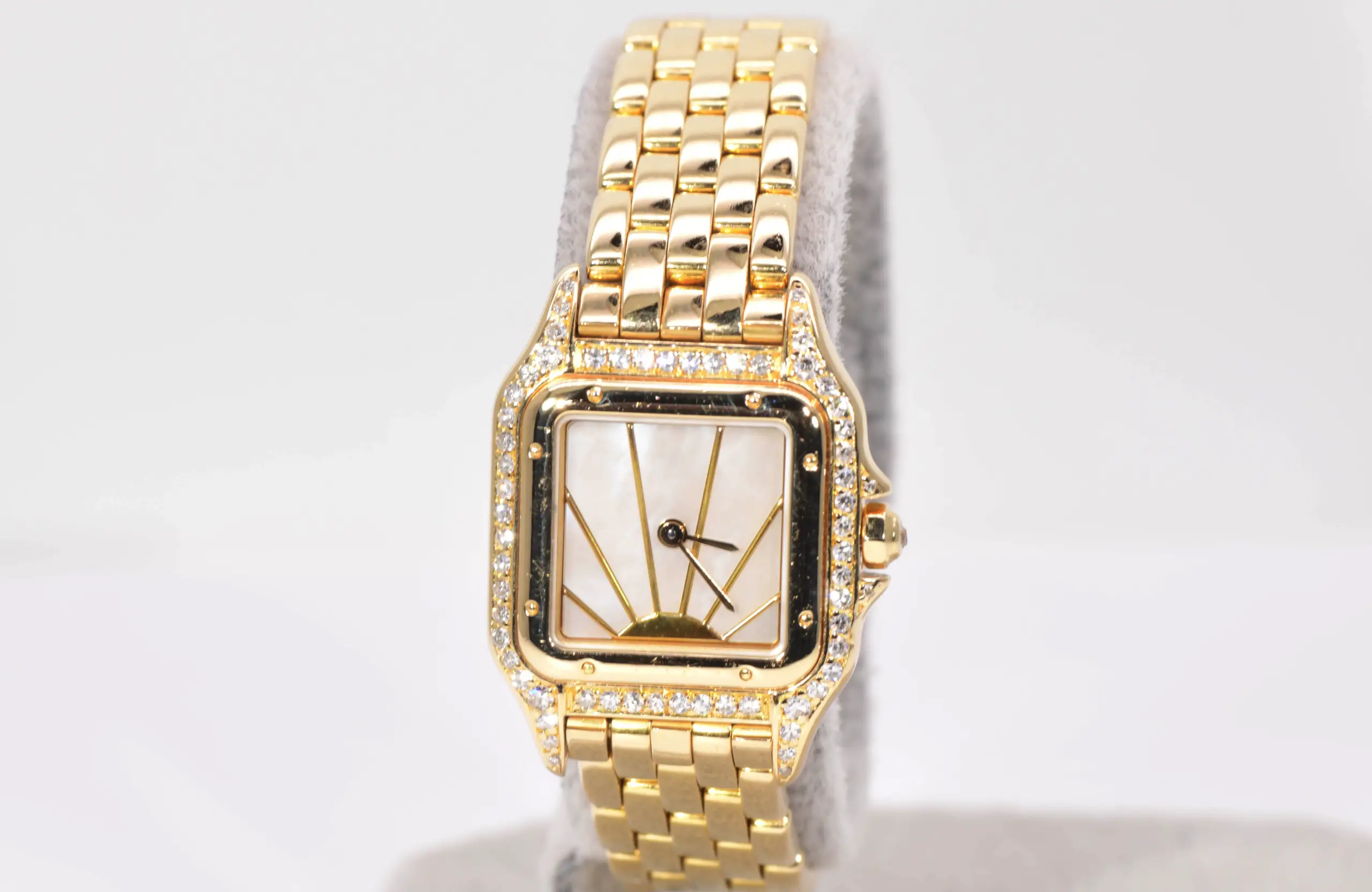 Cartier Panthere Watch 22mm Limited Edition Sundial Diamond 18k Gold