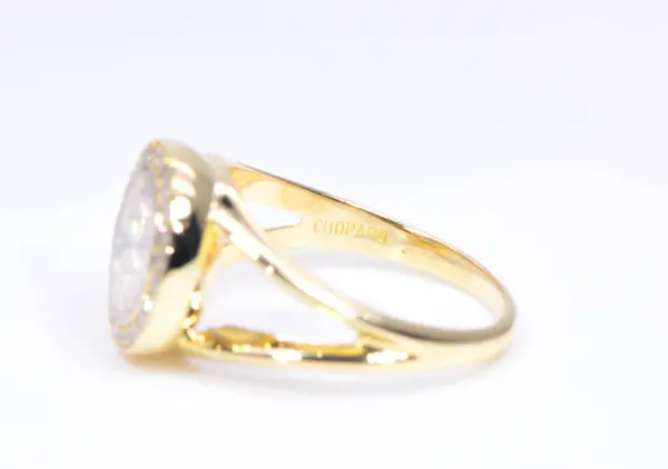 Chopard ‘Happy Diamonds’ 18k Yellow Gold Ring