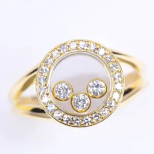 Chopard ‘Happy Diamonds’ 18k Yellow Gold Ring
