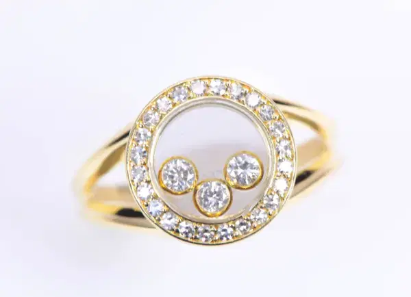 Chopard ‘Happy Diamonds’ 18k Yellow Gold Ring