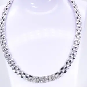 Cartier Maillon Panthere 18k White Gold Diamond Necklace