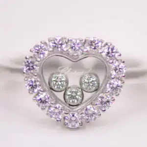 Chopard ‘Happy Diamonds’ 18k White Gold Heart Ring