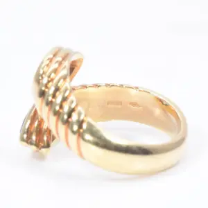 Bulgari Doppio Pink Tourmaline and Light Blue Topaz 18k Gold Ring