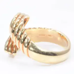 Bulgari Doppio Pink Tourmaline and Light Blue Topaz 18k Gold Ring