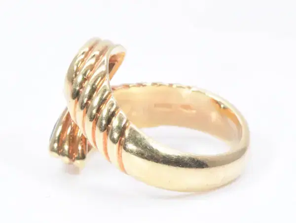 Bulgari Doppio Pink Tourmaline and Light Blue Topaz 18k Gold Ring