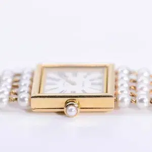 Chanel Mademoiselle Pearl Watch White Pearl & Yellow Gold Size XL