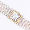 Chanel Mademoiselle Pearl Watch White Pearl & Yellow Gold Size XL