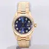 Rolex Oyster Perpetual Datejust 26mm 18k Gold Diamond Ladies Watch