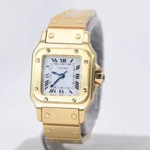 Cartier Santos Galbée Watch 24mm 18k Gold