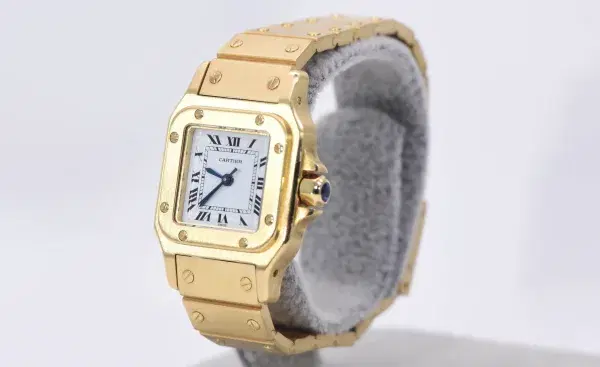 Cartier Santos Galbée Watch 24mm 18k Gold