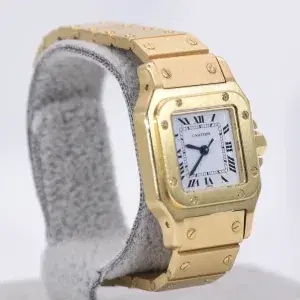 Cartier Santos Galbée Watch 24mm 18k Gold