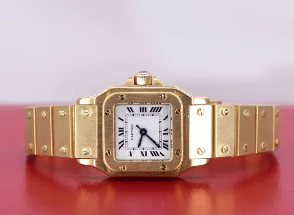 Cartier Santos Galbée Watch 24mm 18k Gold