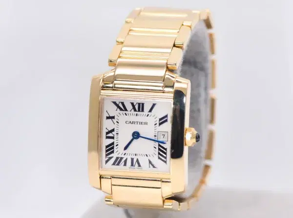 Cartier Tank Francaise Watch 27 mm Yellow Gold Box