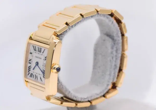 Cartier Tank Francaise Watch 27 mm Yellow Gold Box
