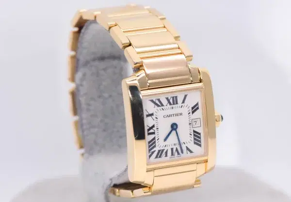 Cartier Tank Francaise Watch 27 mm Yellow Gold Box