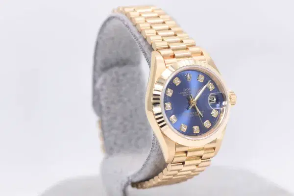 Rolex Oyster Perpetual Datejust 26mm 18k Gold Diamond Ladies Watch