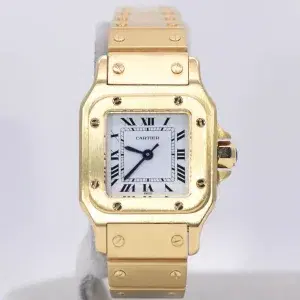 Cartier Santos Galbée Watch 24mm 18k Gold
