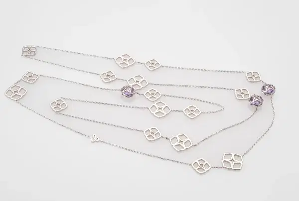 Chopard Imperiale 18k White Gold Amethist Necklace