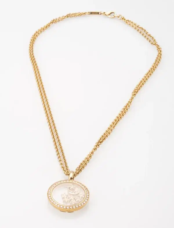 Chopard Happy Diamonds Necklace Moon and Stars 18k Yellow Gold
