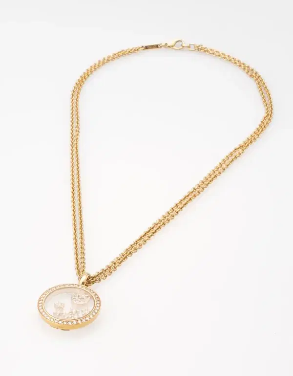 Chopard Happy Diamonds Necklace Moon and Stars 18k Yellow Gold
