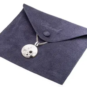 Chopard Happy Spirit Necklace 18k White Gold 1.25 ct Diamond MOP