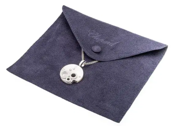 Chopard Happy Spirit Necklace 18k White Gold 1.25 ct Diamond MOP